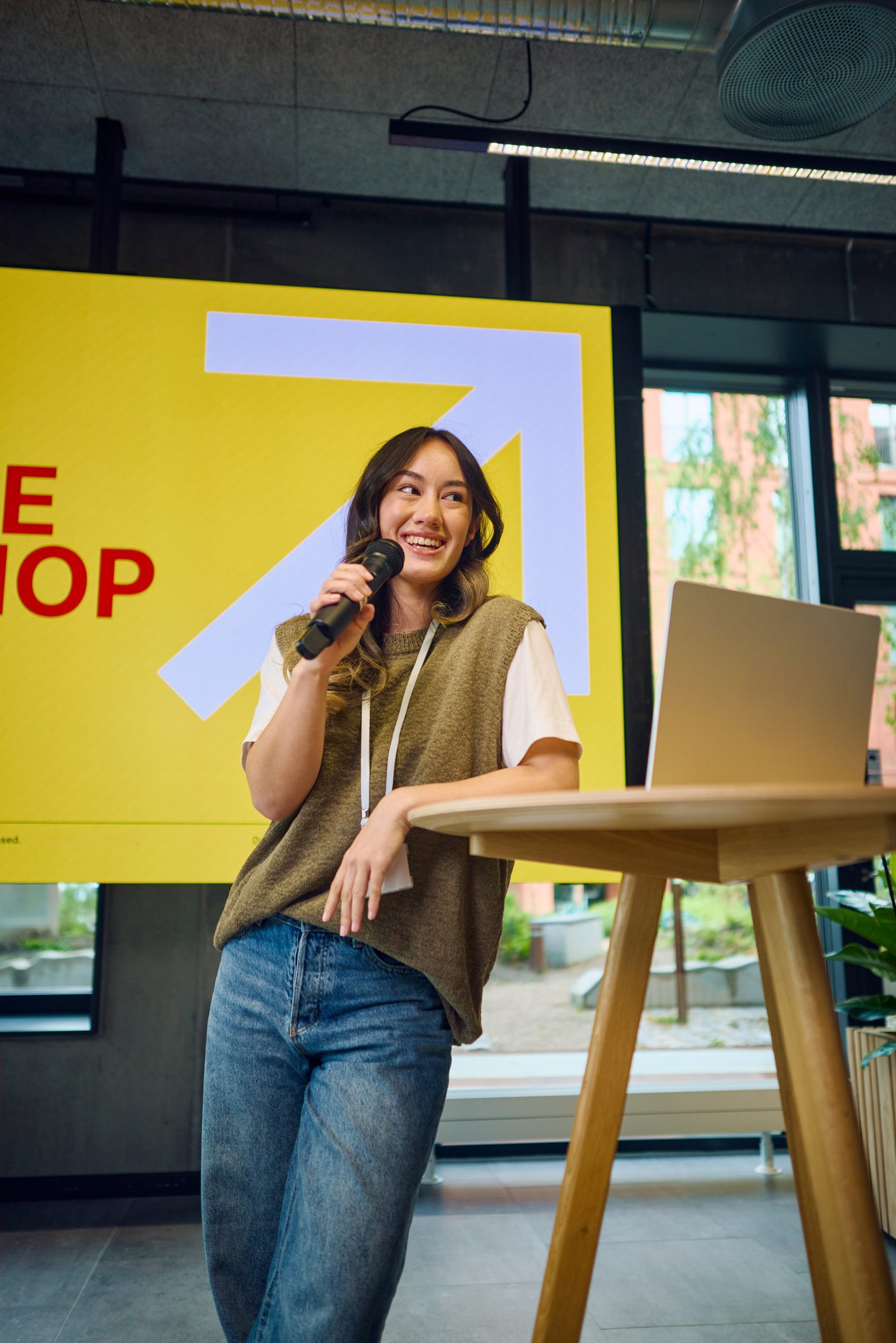 Young woman at workshop event